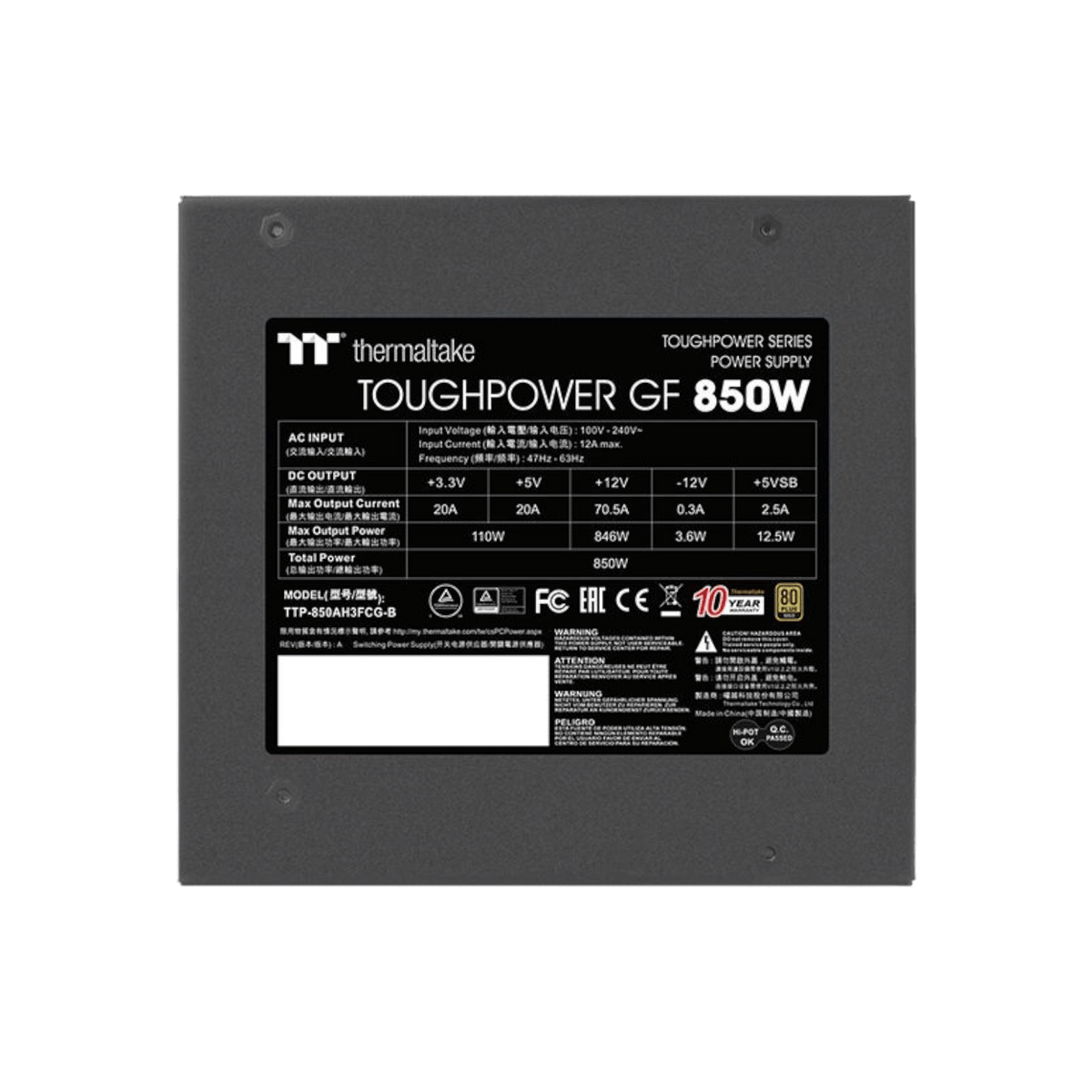 Zasilacz komputerowy Thermaltake Toughpower GF 850W 80 Plus Gold.