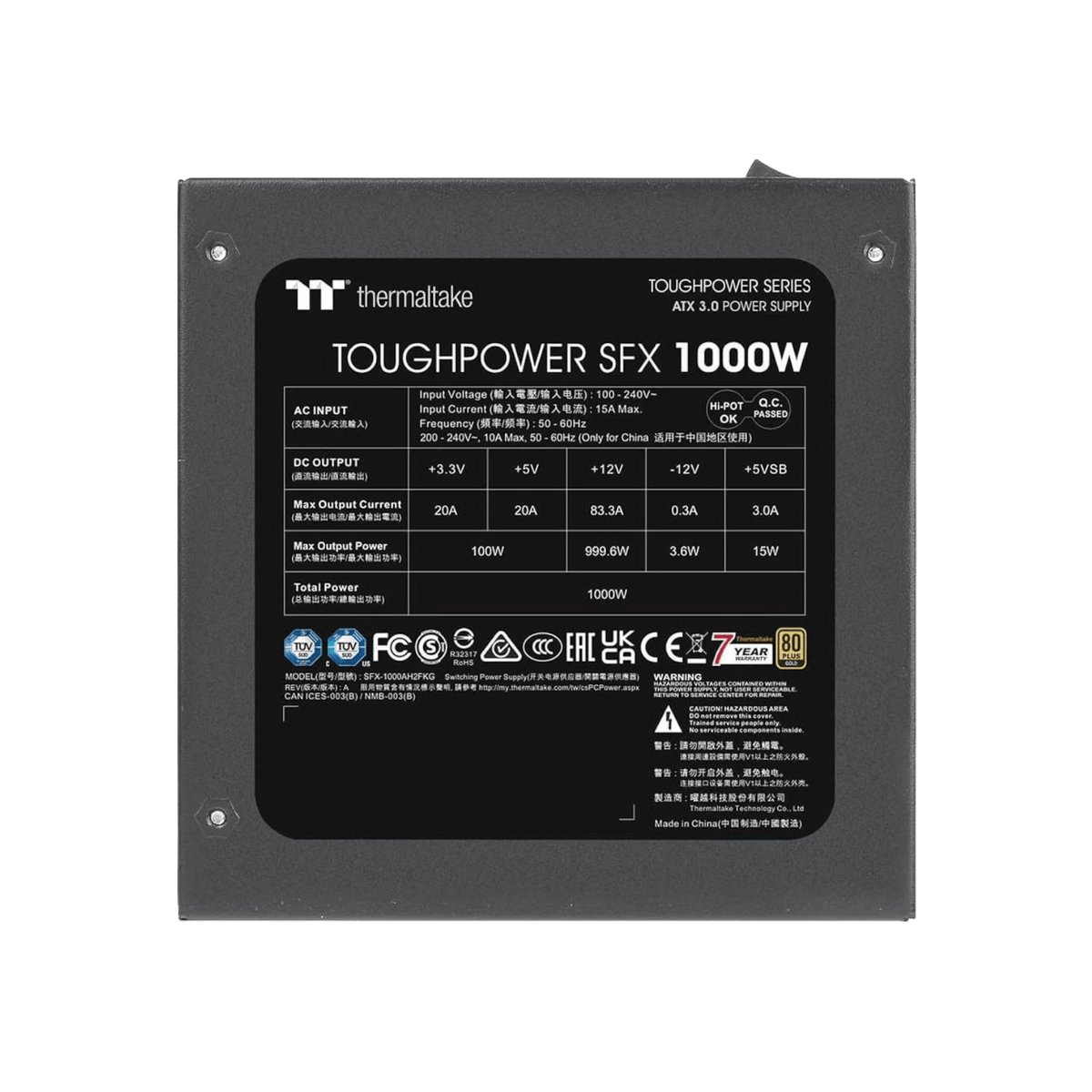 Zasilacz komputerowy Thermaltake Toughpower SFX 1000W 80 Plus Gold.