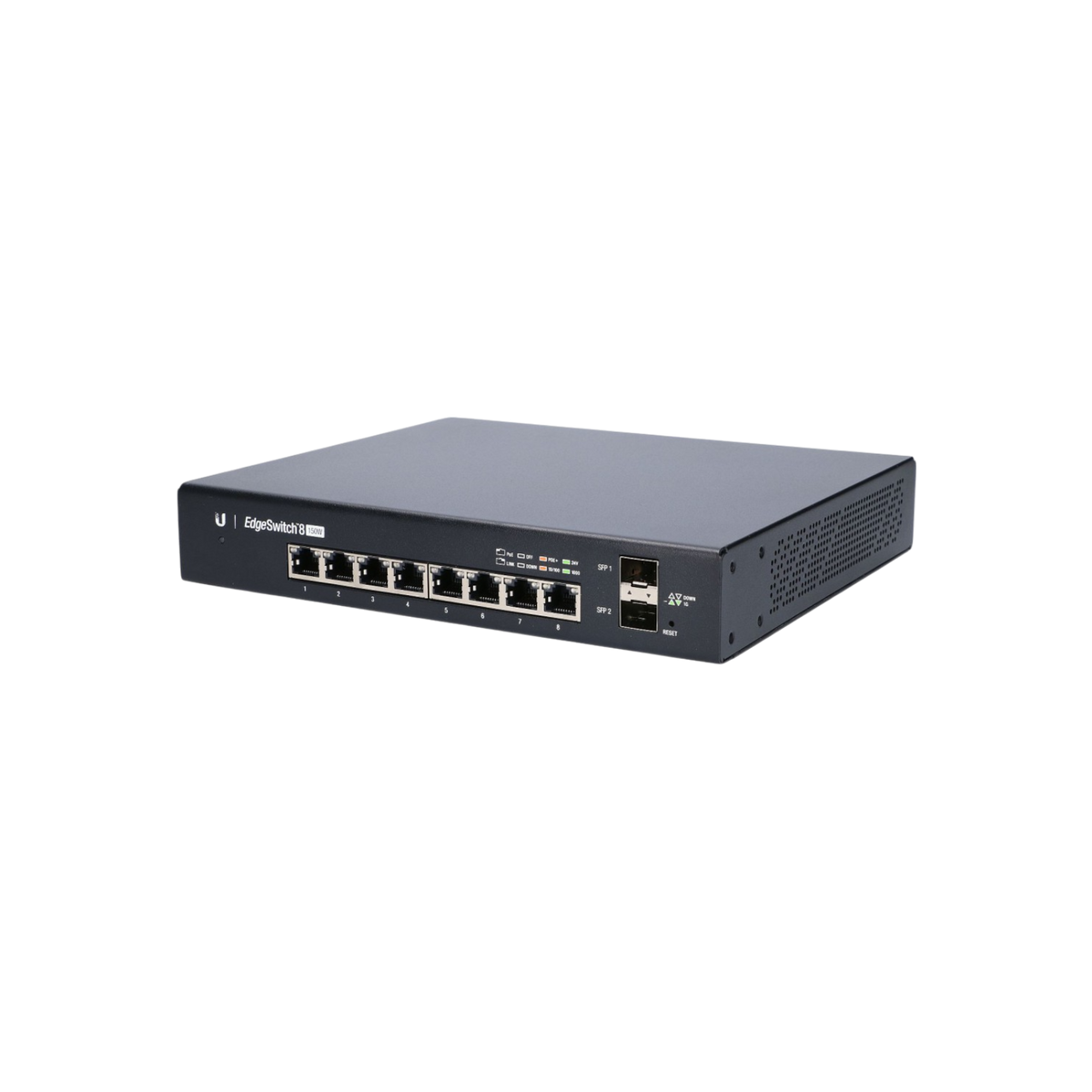 Switch zarządzalny Ubiquiti ES-8-150W 8xGbE 2xSFP PoE.