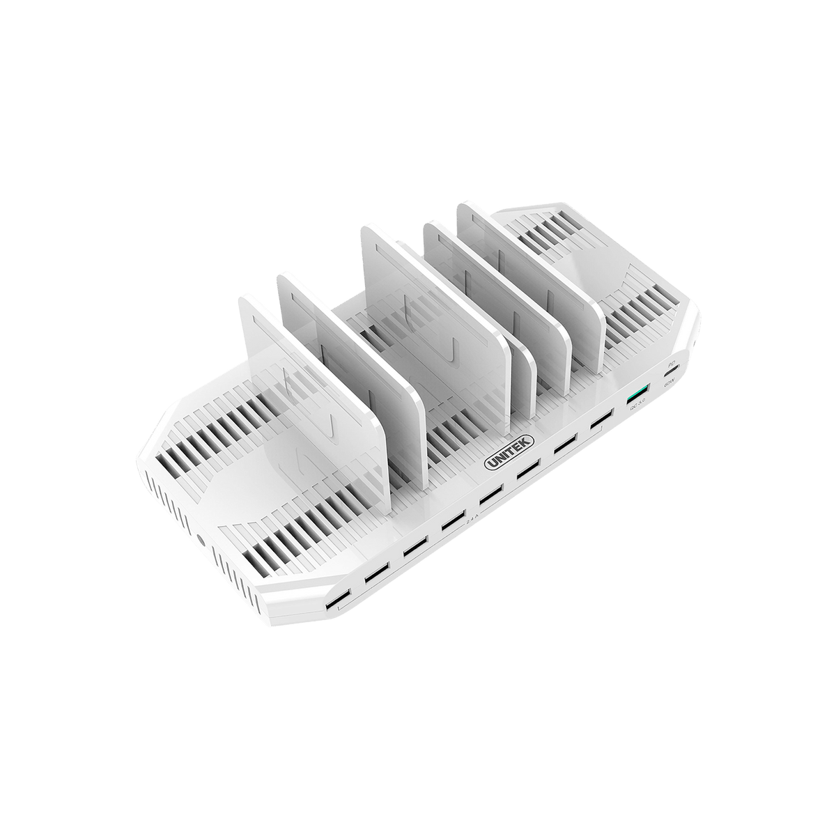 Stacja ładująca Unitek Y-2190 10x USB QC3.0 USB-C 160 W.