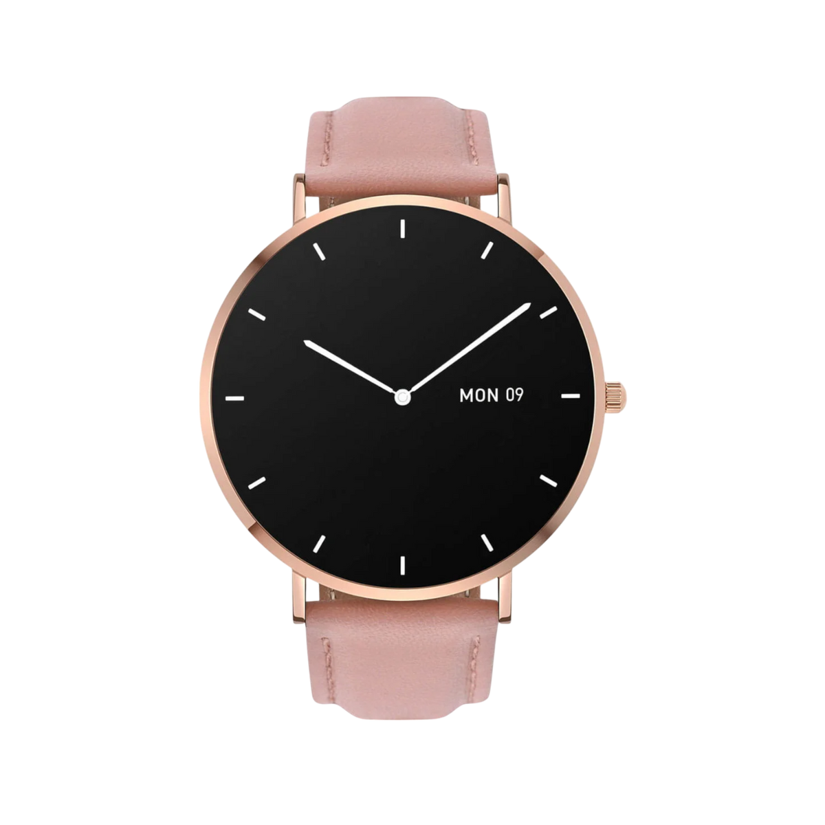 Smartwatch Garett Verona Złoto-różowy skórzany.
