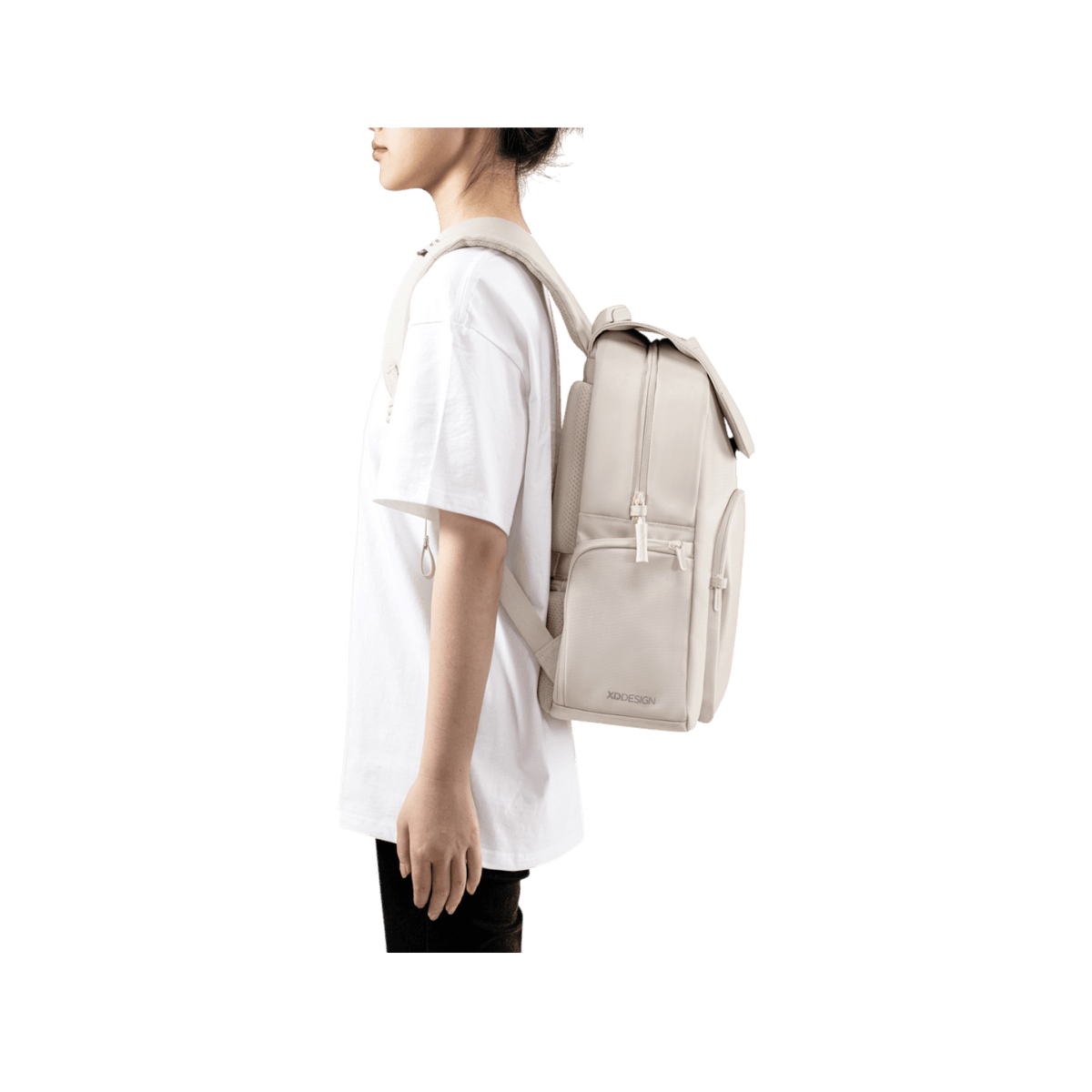 Plecak na laptopa 16" miejski antykradzieżowy XD DESIGN Soft Daypack Beżowy.