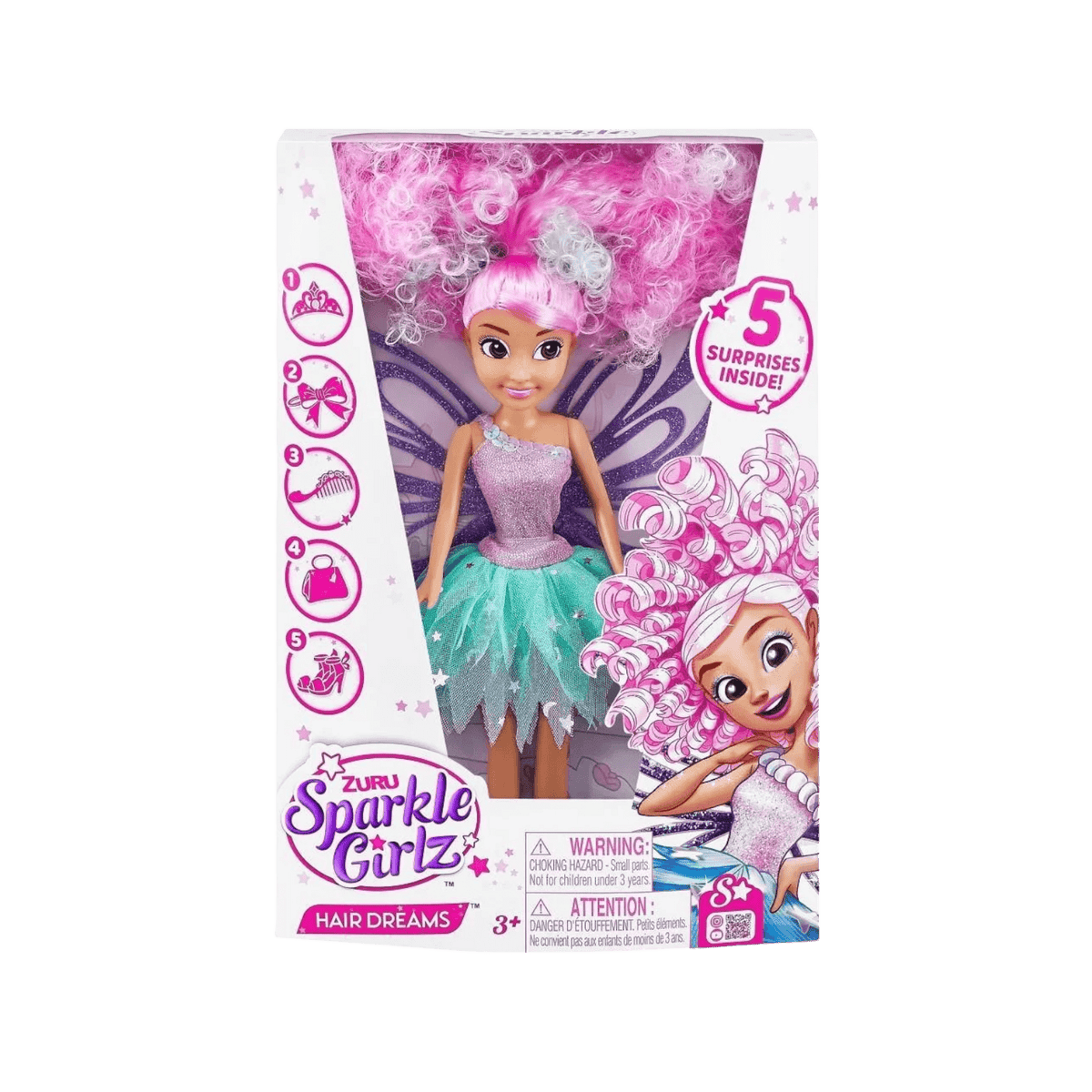 Lalka 10.5 cala ZURU Sparkle Girlz Wymarzone stylizacje Zestaw 12 sztuk.
