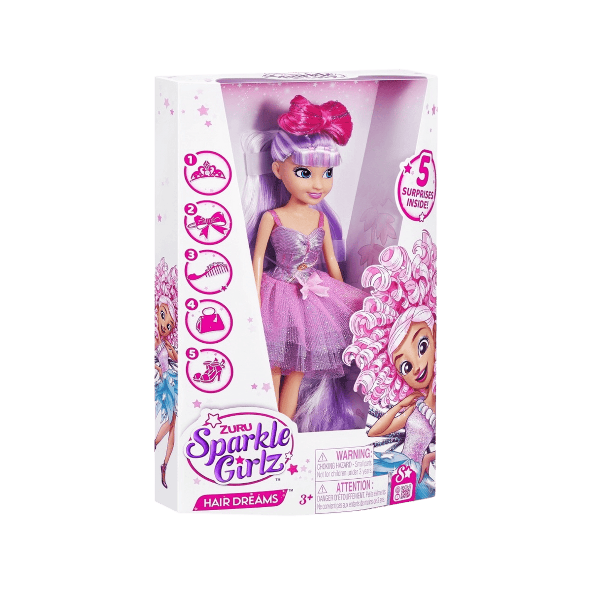 Lalka 10.5 cala ZURU Sparkle Girlz Wymarzone stylizacje Zestaw 12 sztuk.