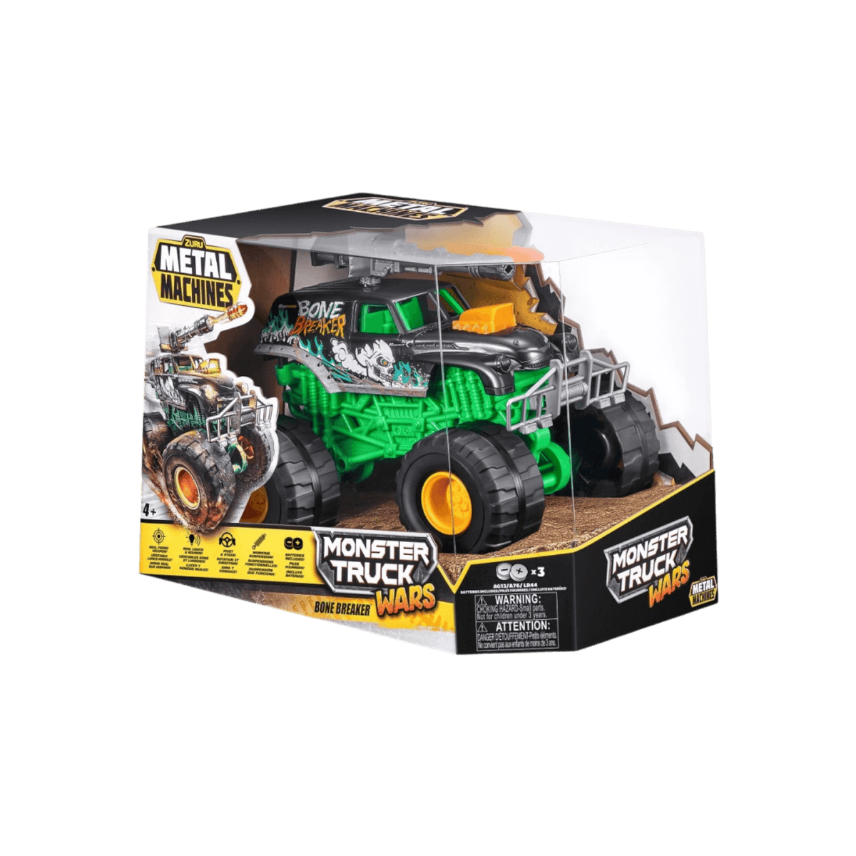 Pojazd ZURU Metal Machines Monster Truck seria 1 Zestaw 6 sztuk.