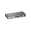 Switch zarządzalny Zyxel GS1350-6HP 5xGbE PoE+ 1xSFP CCTV 60W.