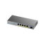 Switch zarządzalny Zyxel GS1350-6HP 5xGbE PoE+ 1xSFP CCTV 60W.