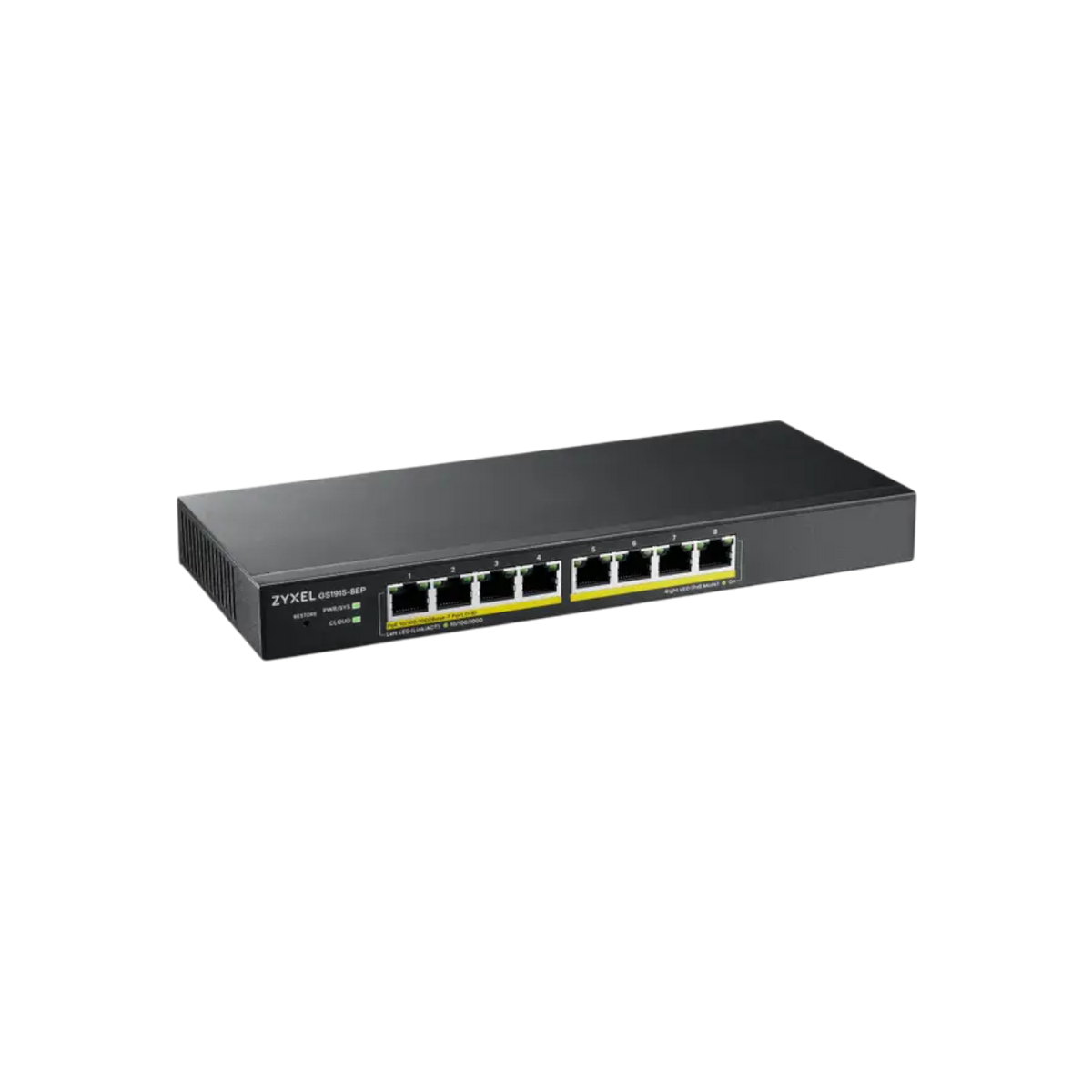 Switch zarządzalny Zyxel GS1915-8EP 8xGbE PoE 60W.