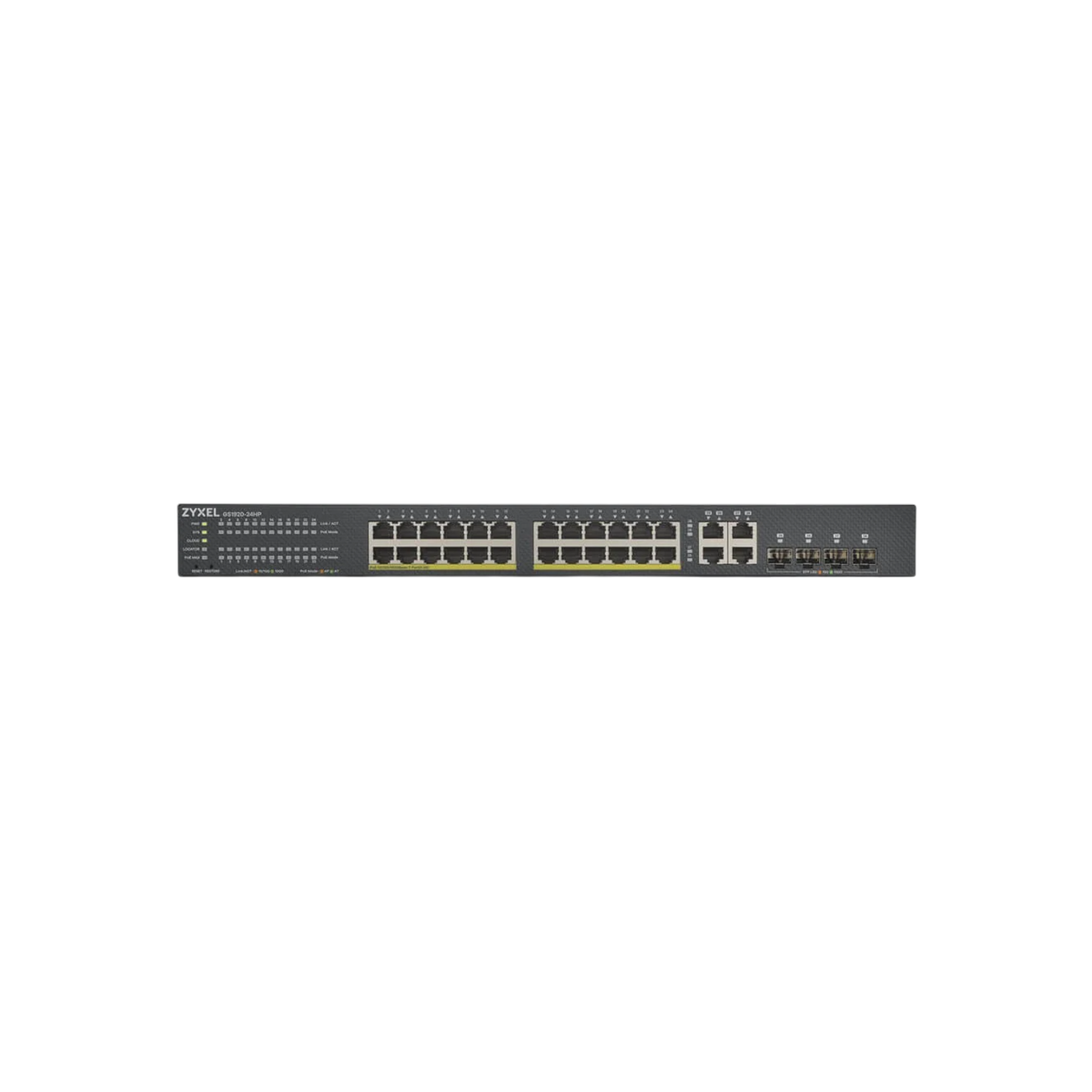 Switch zarządzalny Zyxel GS1920-24HPv2 24xGbE PoE+ 4xSFP 375W.