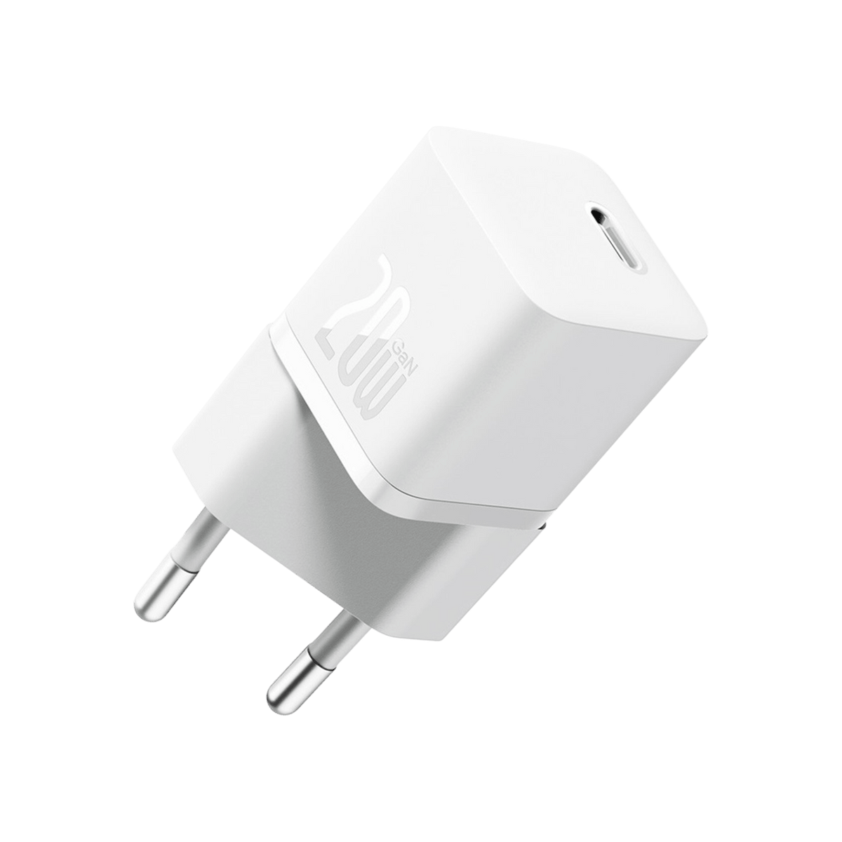 Ładowarka Baseus GaN5 Fast Charger mini 1C 20W Biały Bok