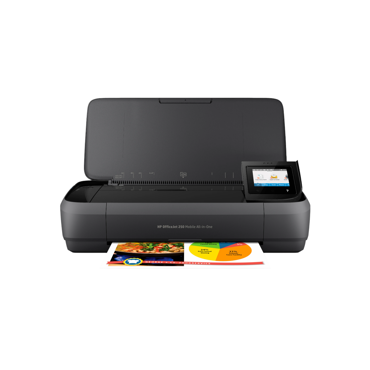 Urządzenie wielofunkcyjne przenośne atramentowe HP OfficeJet 250 Mobile.