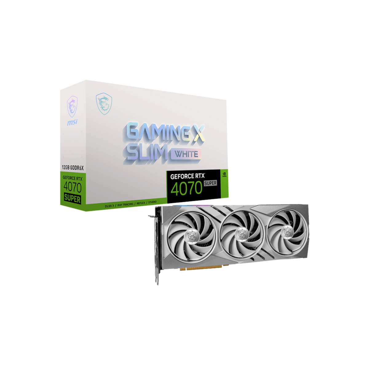 Karta graficzna MSI GeForce RTX 4070 SUPER GAMING X SLIM WHITE 12GB GDDR6X.