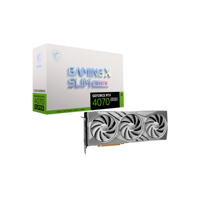 Karta graficzna MSI GeForce RTX 4070 SUPER GAMING X SLIM WHITE 12GB GDDR6X.