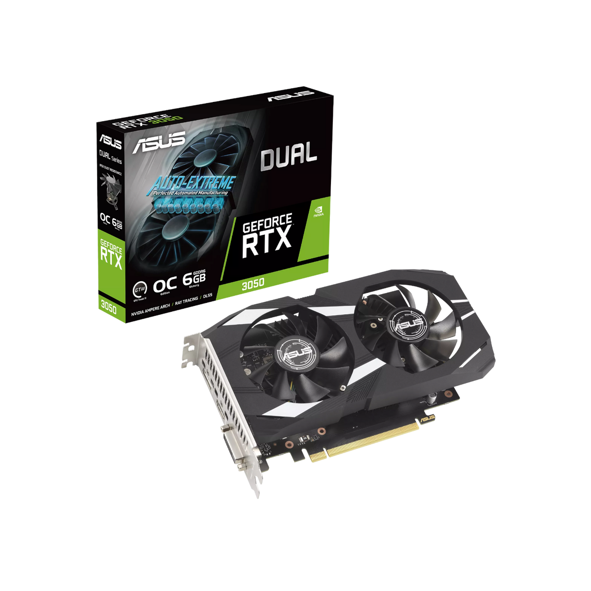 Karta graficzna Asus Dual GeForce RTX 3050 OC 6GB GDDR6.