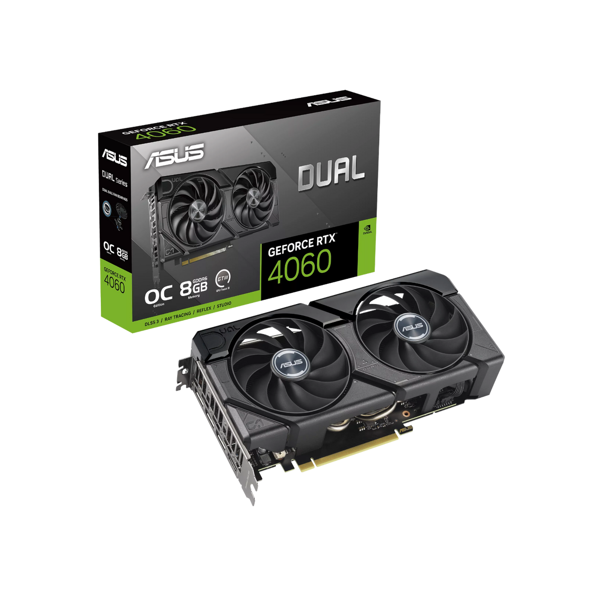 Karta graficzna Asus Dual GeForce RTX 4060 EVO OC 8GB GDDR6.