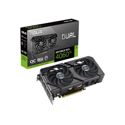 Karta graficzna Asus Dual GeForce RTX 4060 Ti EVO OC 8GB GDDR6.