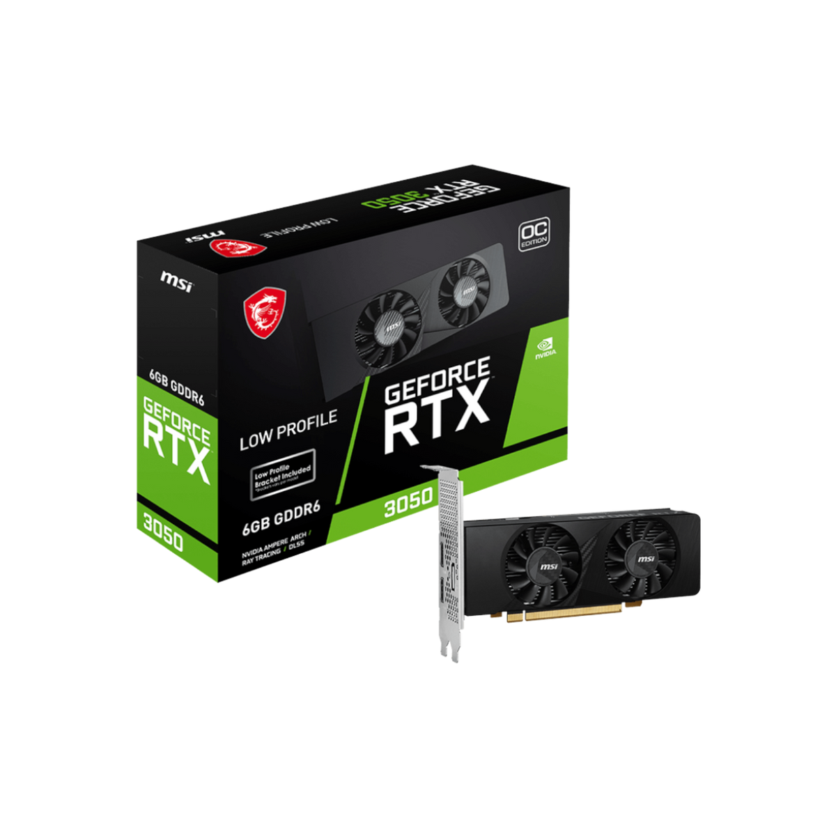 Karta graficzna MSI GeForce RTX 3050 LP OC 6GB GDDR6.