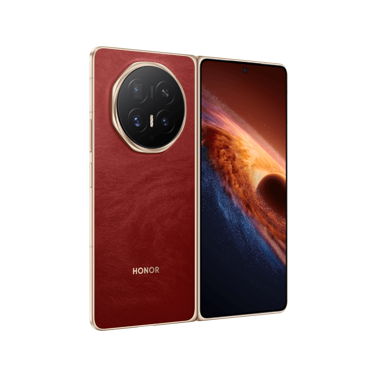 HONOR Magic V6 Czerwony Rozłożony Przód i tył