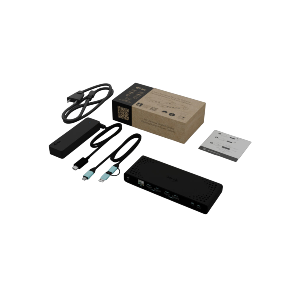 Stacja dokująca i-tec Universal Dual 4K Display Docking Station + Power Delivery 85W + Zasilacz Universal USB-C Charger 100 W.