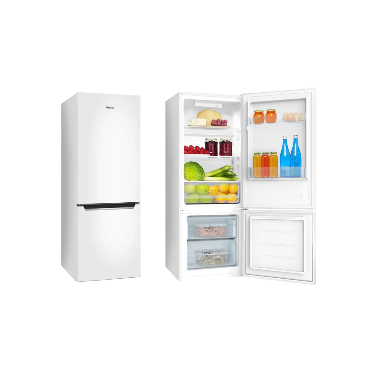 Lodówka wolnostojąca Amica FK244.4 Slim 144cm.