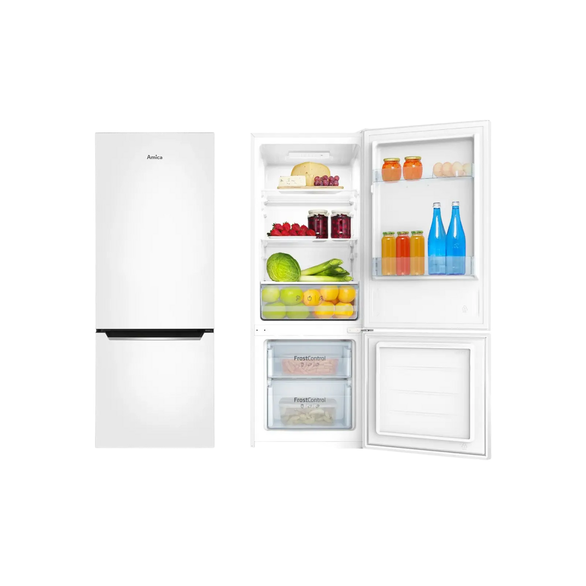 Lodówka wolnostojąca Amica FK244.4 Slim 144cm.