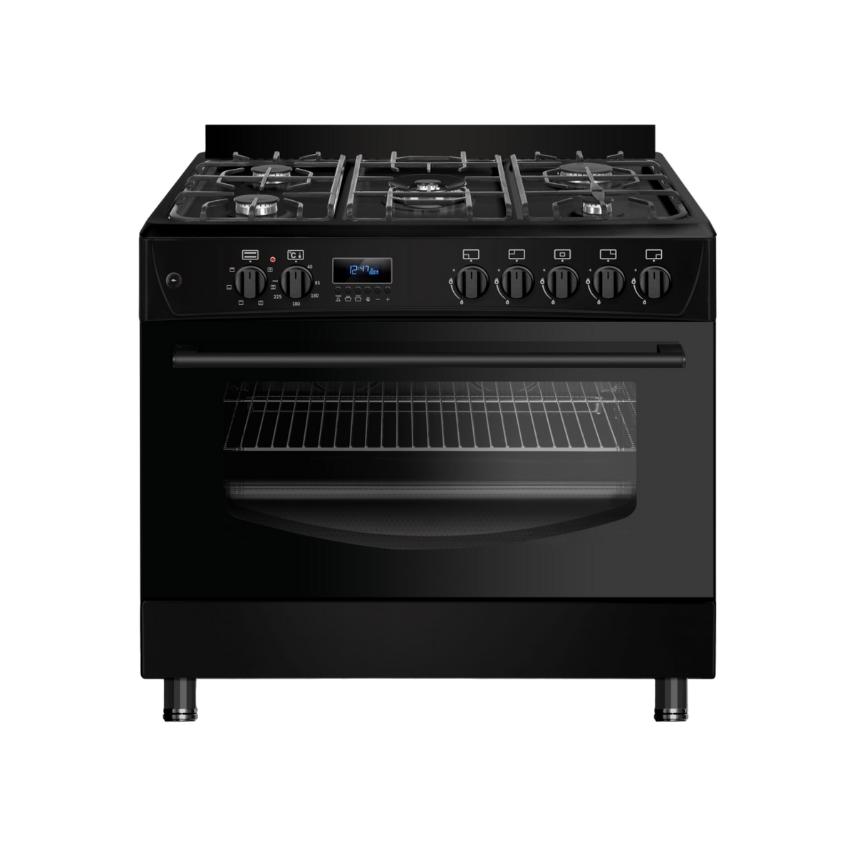 Kuchnia gazowo-elektryczna Ravanson KWGE-K90 Cheff Modern Black.