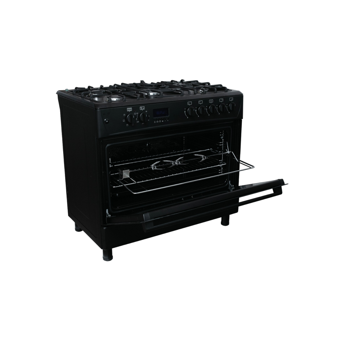 Kuchnia gazowo-elektryczna Ravanson KWGE-K90 Cheff Modern Black.