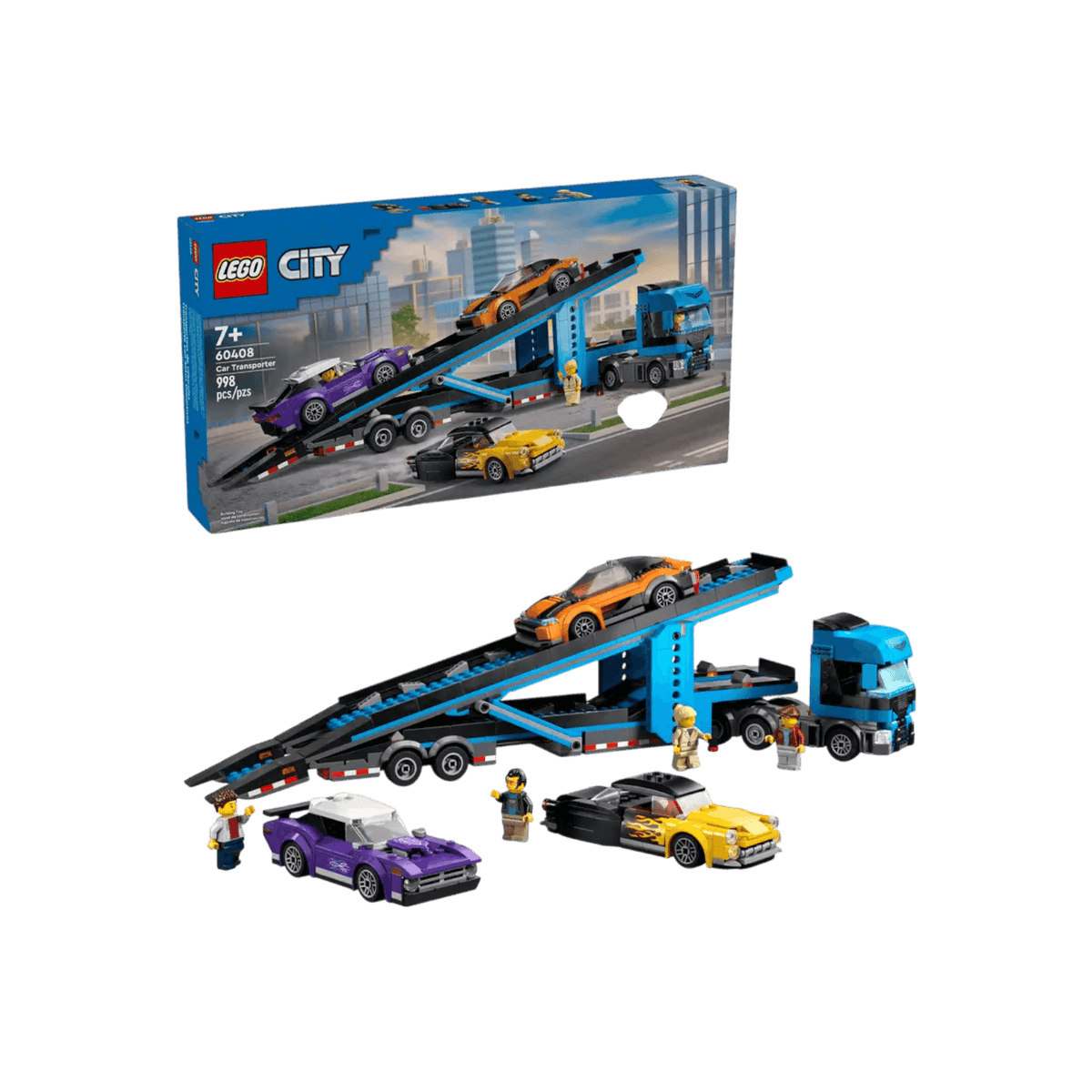 LEGO City Zestaw Laweta z samochodami sportowymi 60408.
