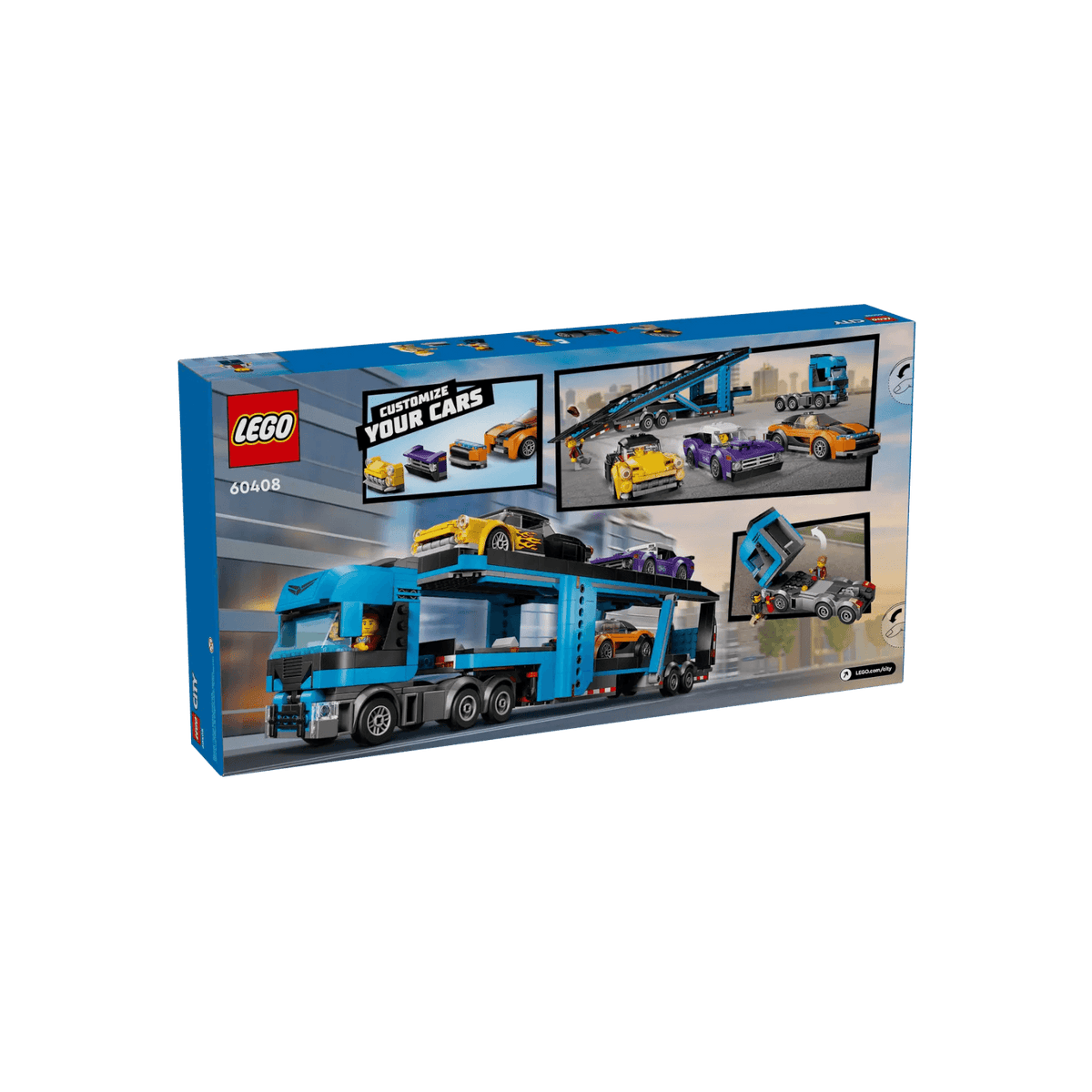LEGO City Zestaw Laweta z samochodami sportowymi 60408.