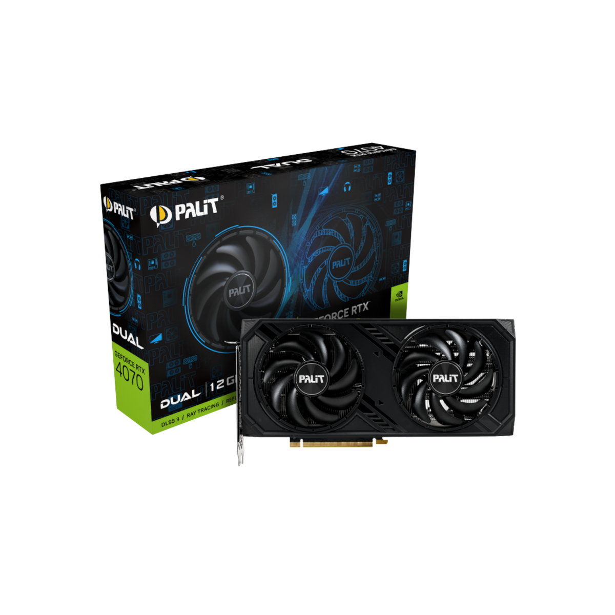 Karta graficzna Palit GeForce RTX 4070 Dual 12GB GDDR6X.