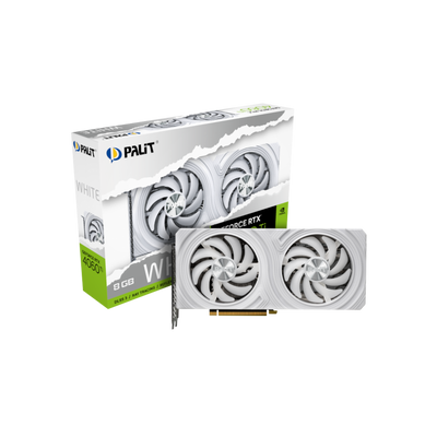 Karta graficzna Palit GeForce RTX 4060 Ti White 8GB GDDR6.