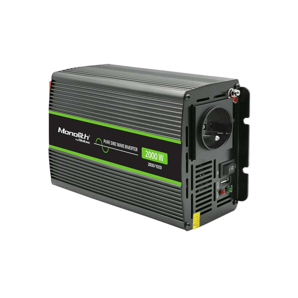 Przetwornica Qoltec Monolith 51938 24V na 230V 1000W/2000W Czysta sinusoida.