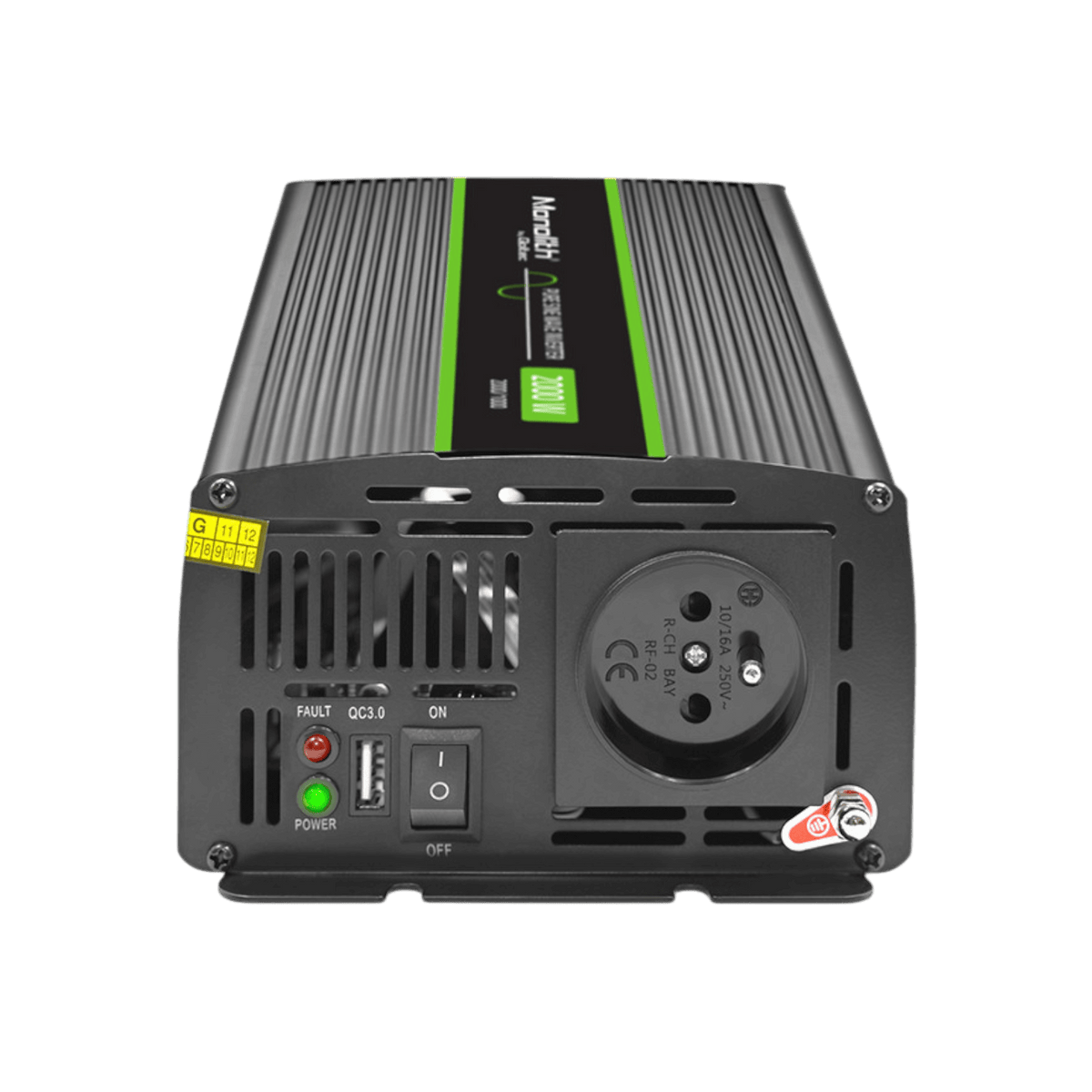 Przetwornica Qoltec Monolith 51938 24V na 230V 1000W/2000W Czysta sinusoida.