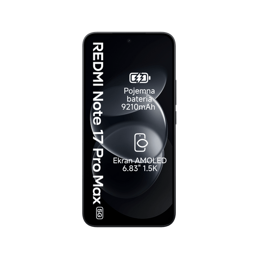 Smartfon Redmi Note 17 Pro Max 5G Czarny Front