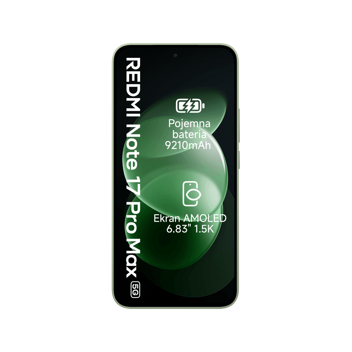 Smartfon Redmi Note 17 Pro Max 5G Zielony Front