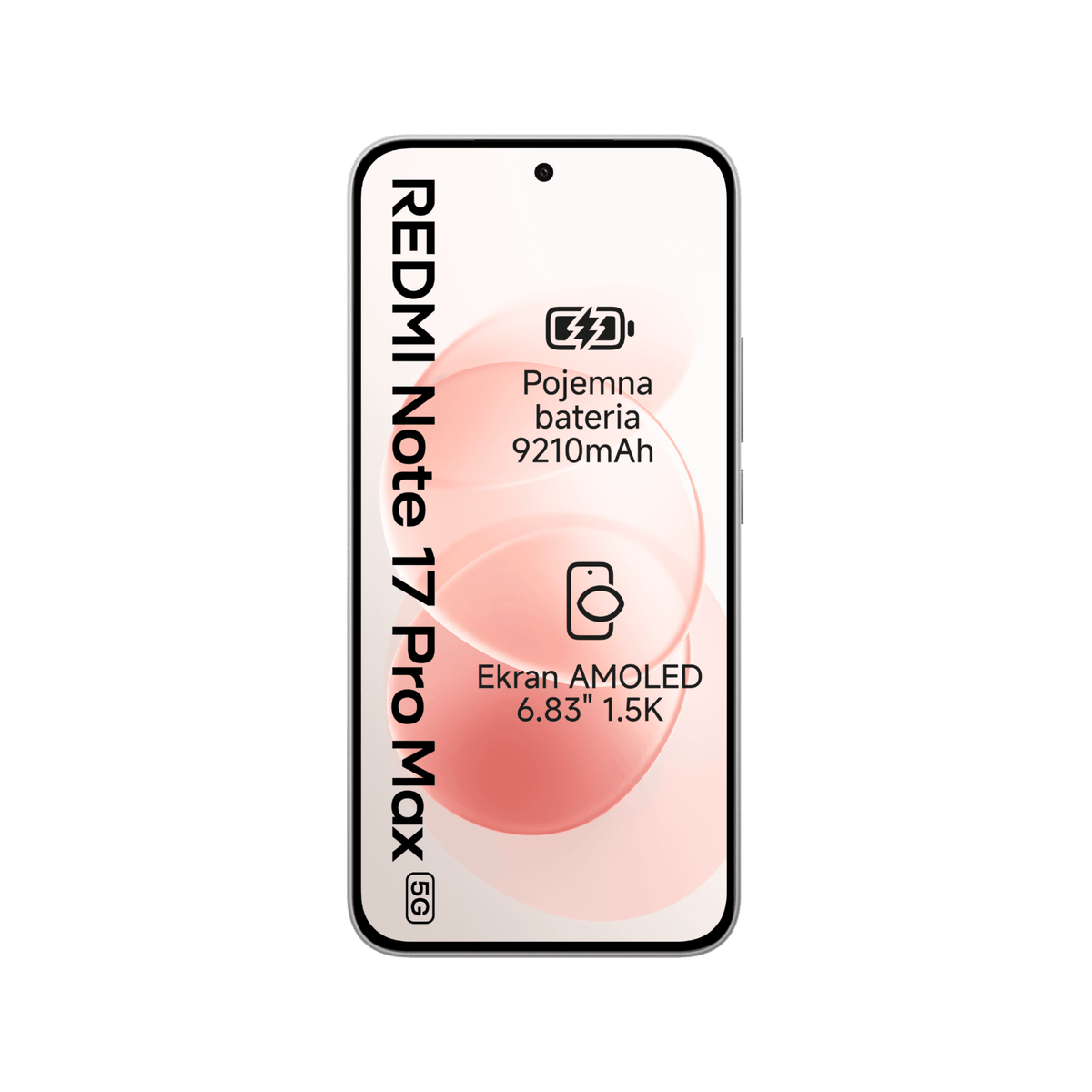 Smartfon Redmi Note 17 Pro Max 5G Biały Front