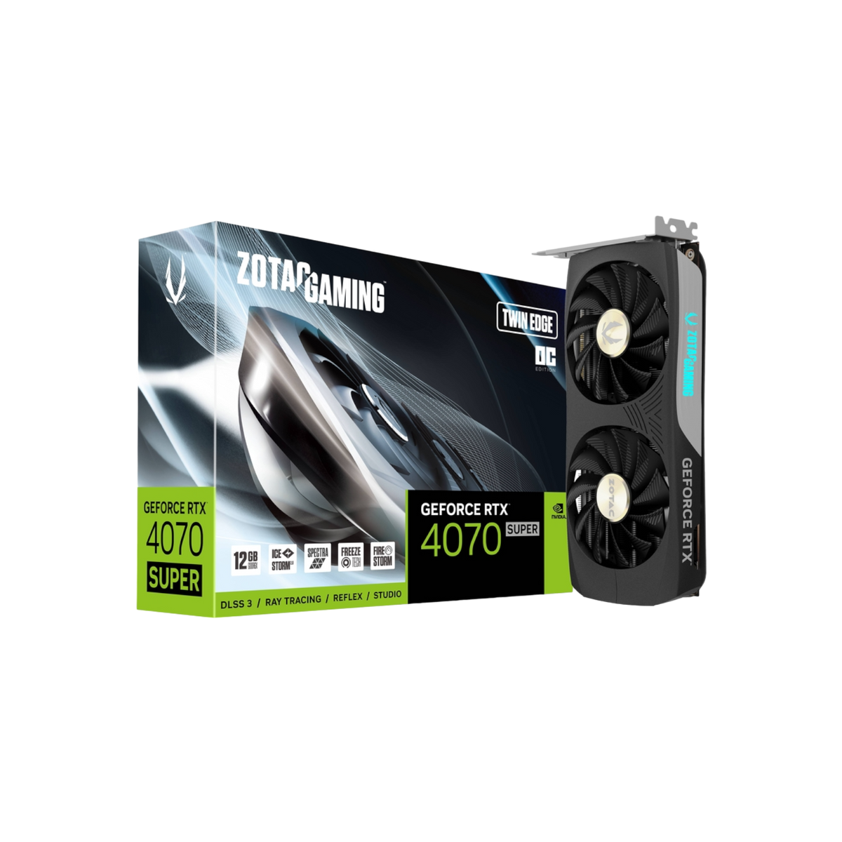 Karta graficzna ZOTAC GAMING GeForce RTX 4070 SUPER Twin Edge OC 12GB GDDRX6.
