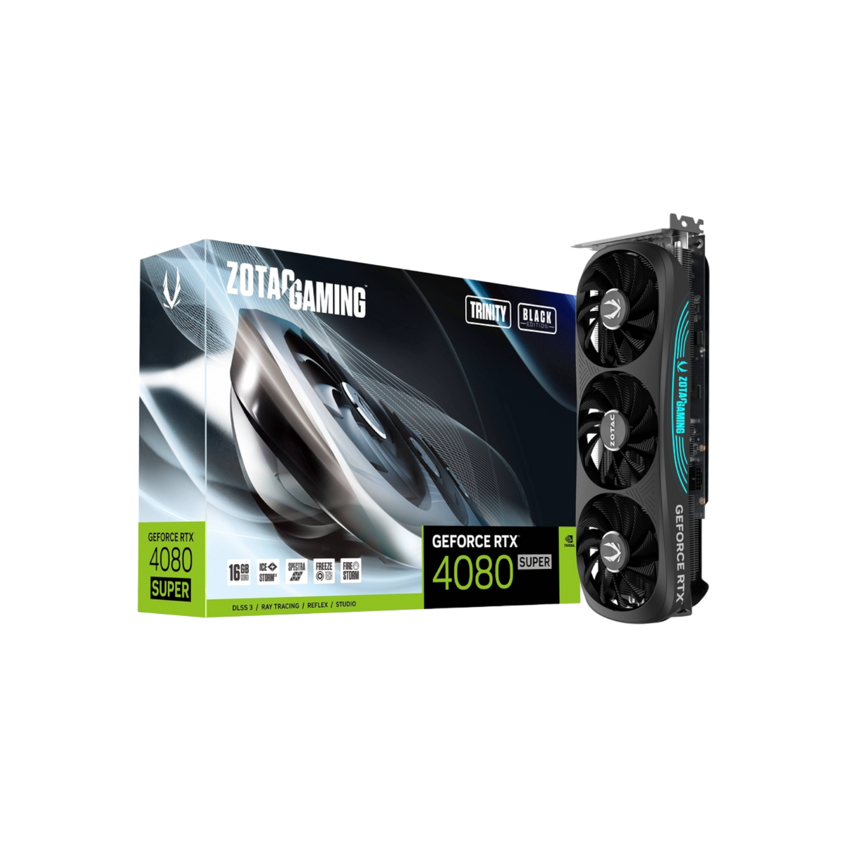 Karta graficzna ZOTAC GAMING GeForce RTX 4080 SUPER Trinity Black 16GB GDDR6X.