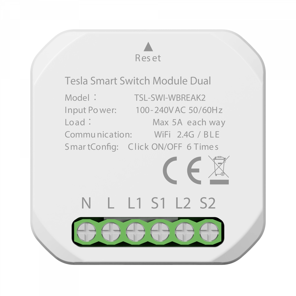 Inteligentny przełącznik Tesla Smart Switch Module Dual.